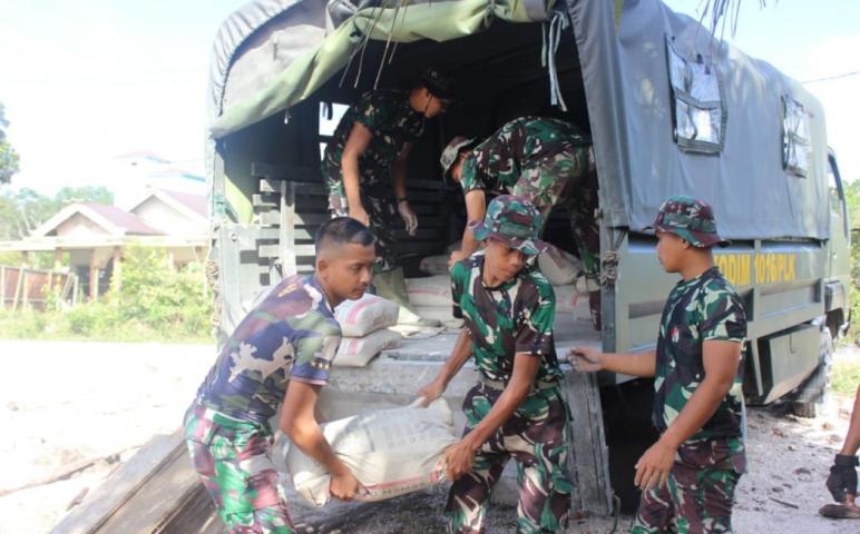 Pembangunan Pos Kamling Proyek TMMD Capai 42 Persen