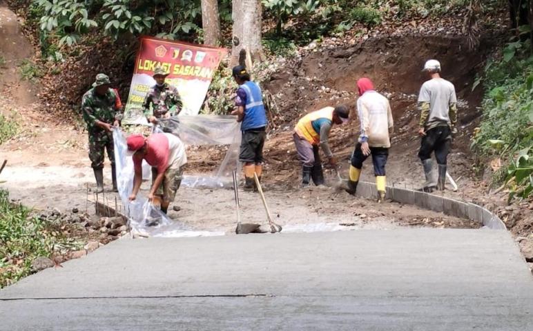 Sasaran Fisik di TMMD 112 sudah mulai di kerjakan