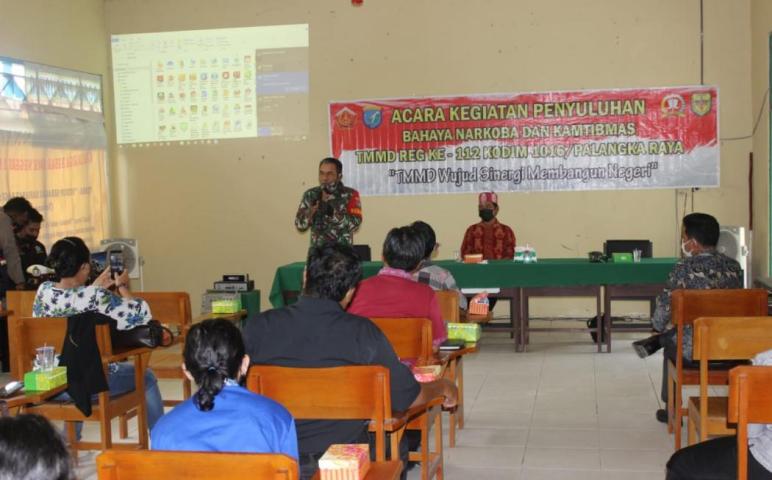 Satgas TMMD Gelar Penyuluhan Bahaya Narkoba Dan Kamtibmas Hingga Tertib Lalu Lintas