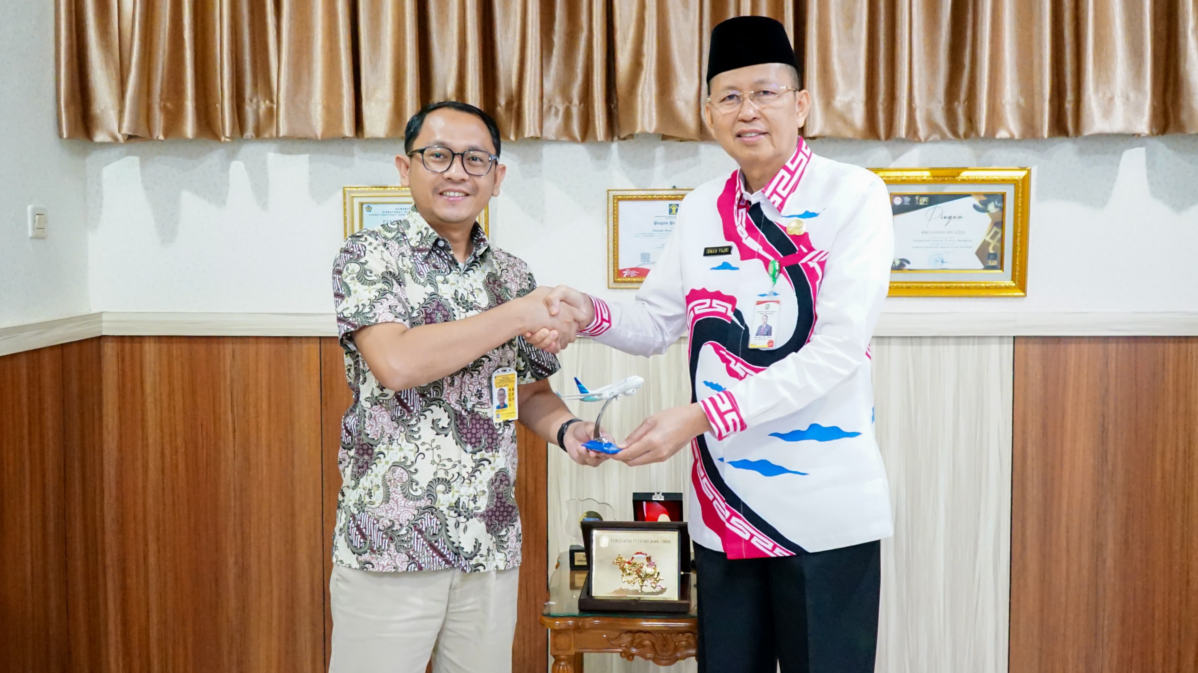 Terima Audiensi Garuda Indonesia, Sekda Isnan: Tambah Jadwal Penerbangan Setiap Hari