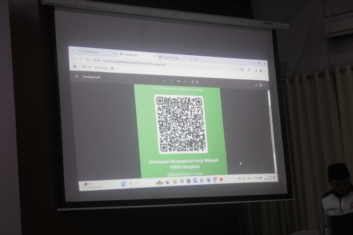 Muskerwil NU Bengkulu Gunakan Barcode Digdaya Persuratan NU, Bukti Digitalisasi NU Makin Nyata
