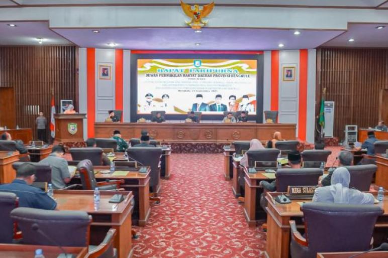DPRD Provinsi Bengkulu Rapat Paripurna Terkait APBD Perubahan 2025 dan Raperda Pesantren