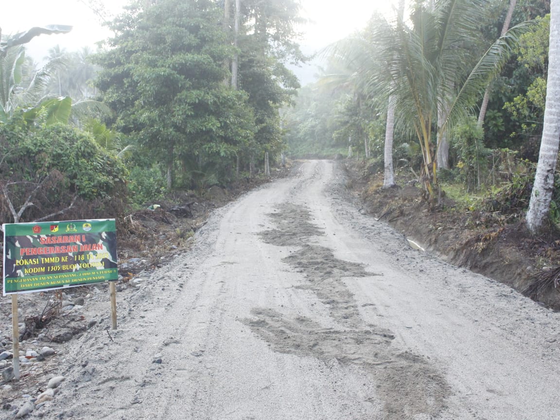 Jalan setelah pengerasan
