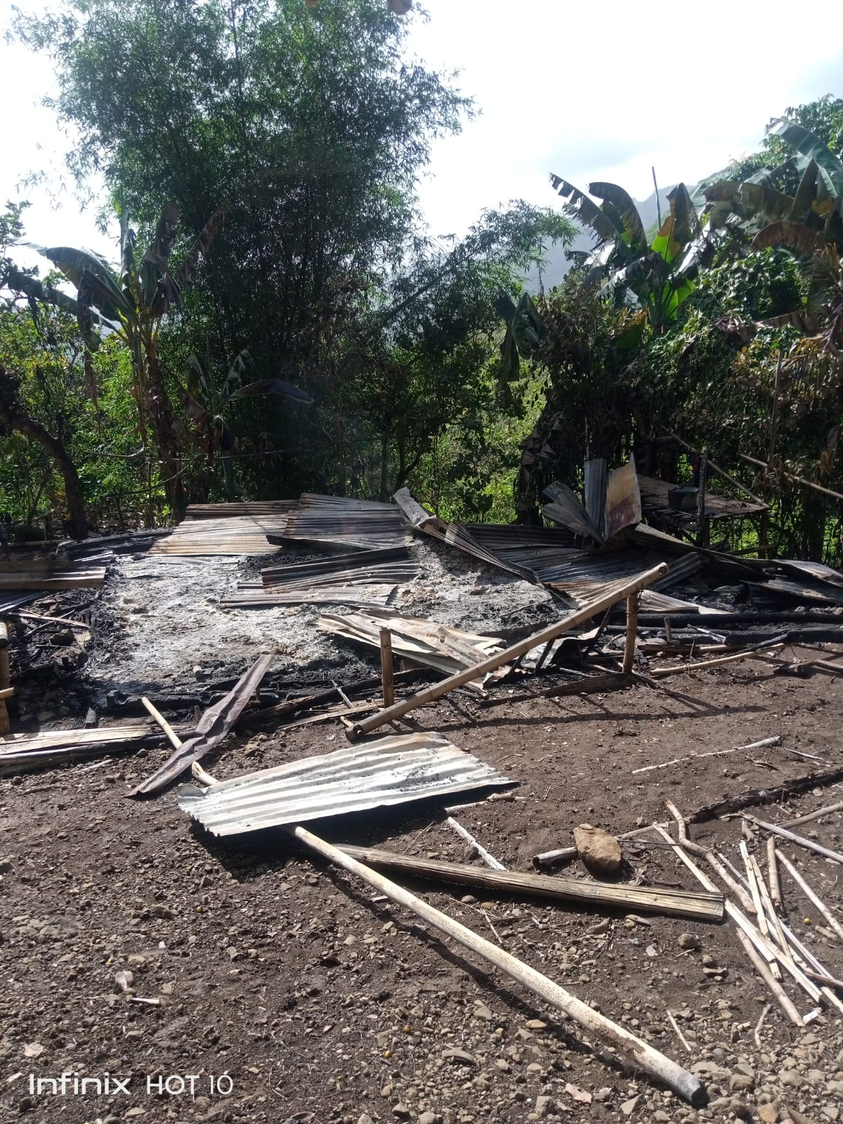 Kodisi rumah salah satu warga yang mendapatkan musibah yang akan di bangun Kembali melalui program RTLH