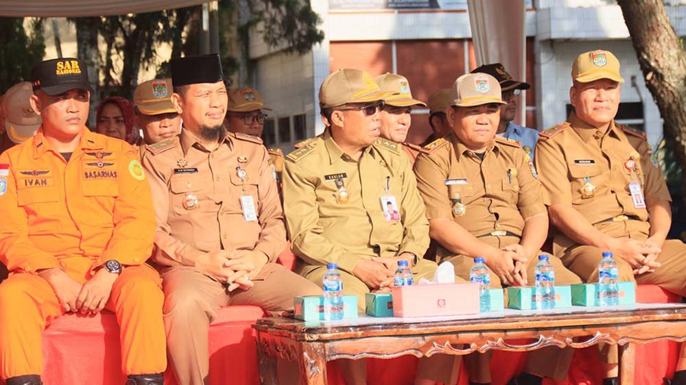 Pj Wali Kota Lubuklinggau Ingatkan Kewaspadaan Bencana Alam Saat Pimpin Apel Kesiapsiagaan
