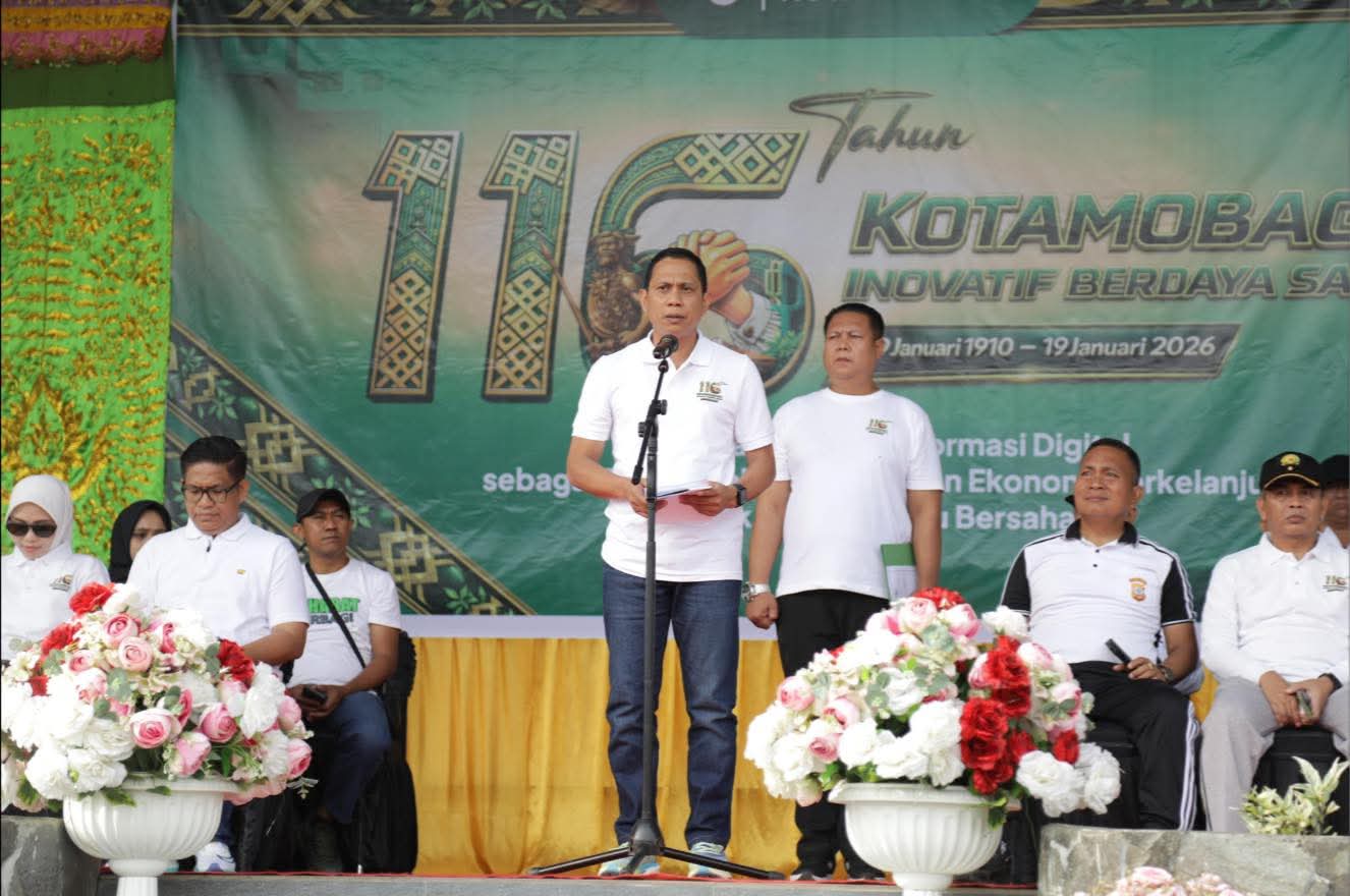 Wali Kota Kotamobagu dr. Weny Gaib, Sp.M., saat menyampaikan sambutan