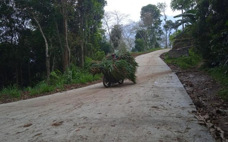 Impian Jalan Cor Sudah Bisa Dinikmati Warga Desa Tulungrejo