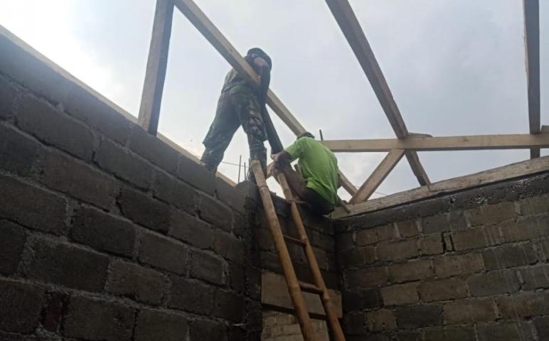 Kokohnya Kerangka Rumah Baru Sasaran TMMD 112 Kodim 0818