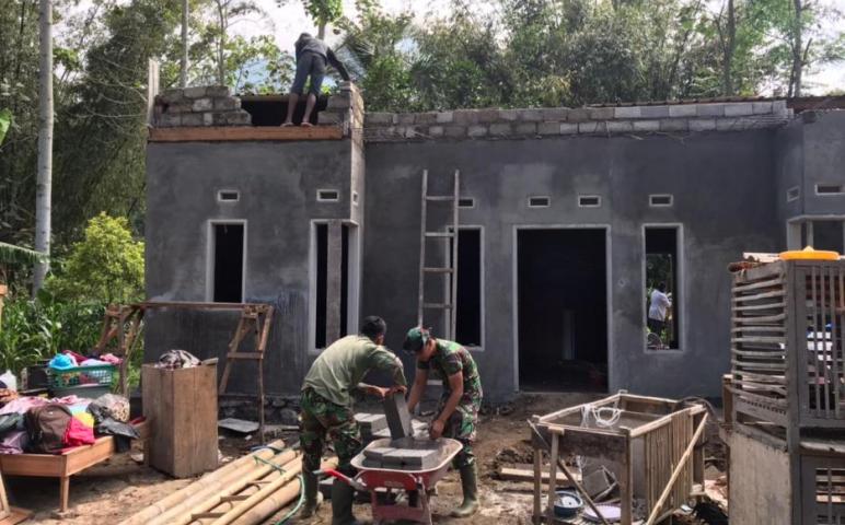 Semangat Satgas TMMD 112 Angkat Batako