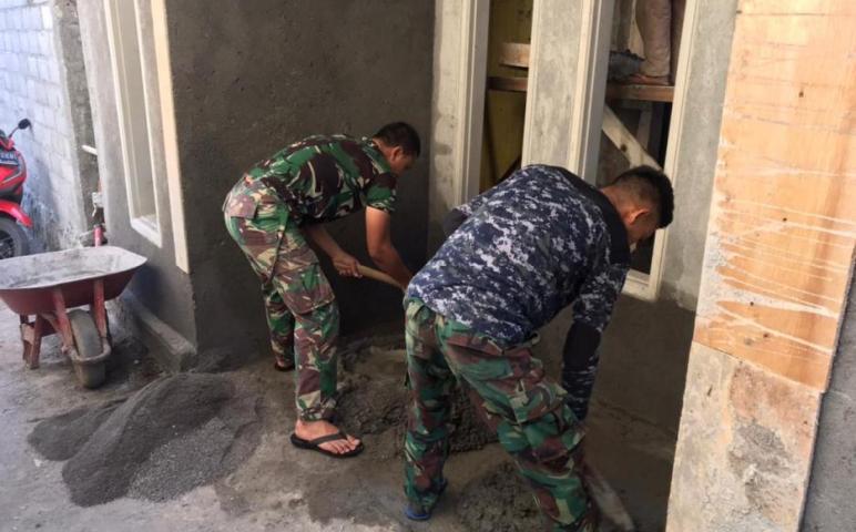 Kekompakan Satgas Untuk Menyelesaiksn Sasaran Fisik di TMMD  Tulungrejo