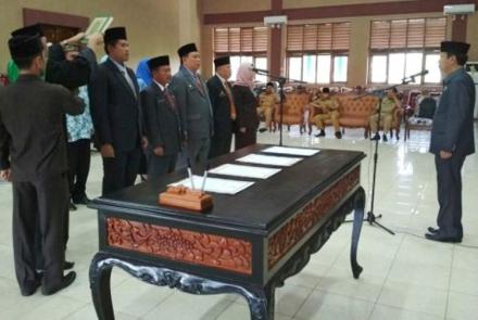 Pelantikan 9 Pejabat Eselon III dan IV Pemkot Bengkulu