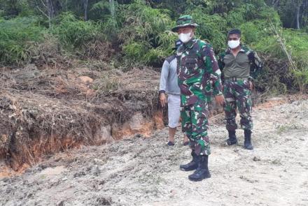 Dandim 1016/Plk Cek Lokasi ‎TMMD di Kelurahan Kampuri