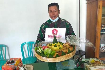 Disuasana TMMD 112, Koramil Ngantang Mendapat Kejutan dari Polsek Ngantang